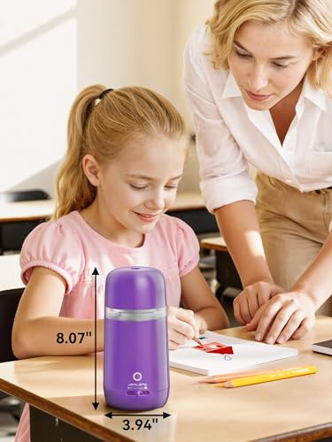 JARLINK Automatic Electric Pencil Sharpener, Rechargeable - color: Purple