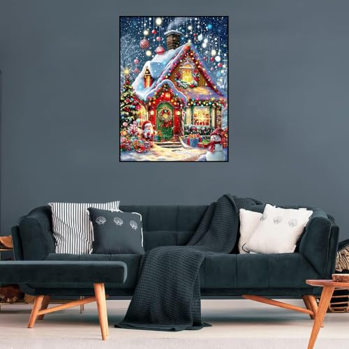 Christmas Diamond Art Kits for Adults,Diamond Painting Kits for Beginners - color: Christmas House