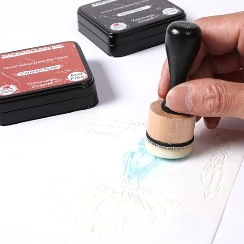 46 Packs Mini Ink Blending Tool Set, 2 Mini Applicator Tools and 44 Replacement Foam Pads for Scrapbooking Painting Drawing Art SuppliesInk Tools and More (Black 46pack) - color: Black 44pack