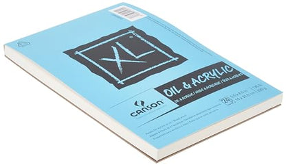 Canson XL Series Oil and Acrylic Paper, Foldover Pad, 5.5x8.5 inches, 24 Sheets (136lb/290g) - Artist Paper for Adults and Students - size: 5.5"X8.5"