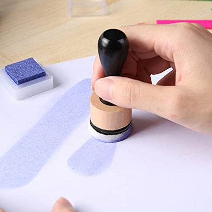 CYFUN DESIGN Ink Paints Mixing Blending Tools,Mini Replacement Foam Refills and Covers Sets for DIY Scrapbooking Crafts Paper Crafting Projects Card Ink Painting Tools - color: 2 Handle +24 Foam +10 Covers