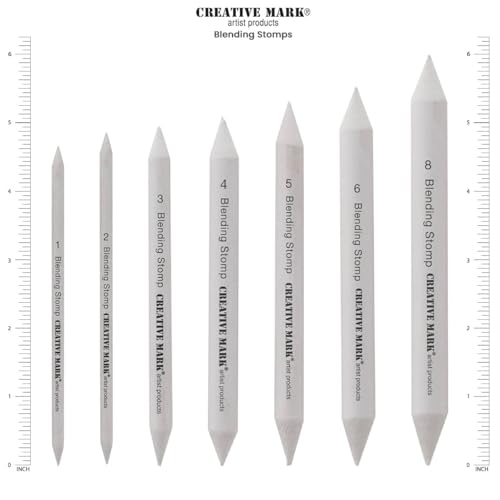 Creative Mark Blending Stumps - Solid Double-Ended Blending Stumps for Blending Charcoal, Pencils, Pastels, and More! - [Size # 8-72 Count] - size: Size # 8 - 72 Pack