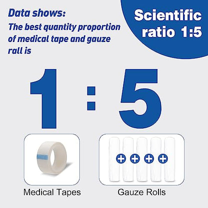 AZEN 20 Pack Gauze Rolls Bandages, 4 in x 4.1 Yards, Premium Medical Supplies & First Aid Supplies, Bandage Wrap Vet Wrap, Mummy Wraps - color: 20p, size: 4IN