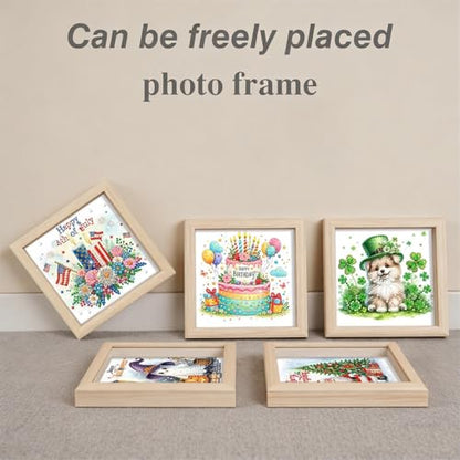 DIY Diamond Art Painting Pearl Creative Pattern 5D Seasonal Holiday Calendar 2026 Healing Home Photo Frame Set Tools-9PCS Festivals - color: 9PCS Festivals
