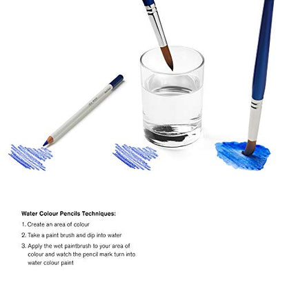 Winsor & Newton Studio Collection, Watercolor Pencils, Set of 24 | Highly pigmented, Wax-Based, Can be Used Wet/Dry, Add Water & Brush to Create Painterly Effects, Break-Resistant Points. - style: 24 Watercolor Pencils