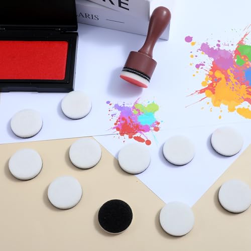 Oruola 13Pcs Ink Blending Tool, Brown Ink Blending Brushes and 12 Pcs Replacement Refill Sponge Domed Foam Pads Art Supplies for Scrapbooking Painting Drawing Art Supplies Distressing Blending