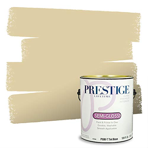PRESTIGE Paints Interior Paint and Primer In One, 1-Gallon, Semi-Gloss, Comparable Match of Benjamin Moore* Dunmore Cream* - color: HC-29BM-PCM, size: 1 Count (Pack of 1)