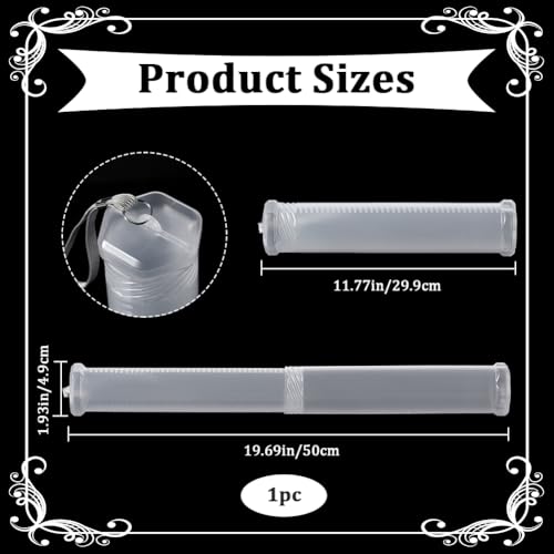 GORGECRAFT Extendable Plastic Brush Case Clear Long Paint Brushes Pen Pencil Tube Container Storage Organizer Holder with Carrying Lanyard for Paintbrush Drawing Makeup Artist Travel Supplies