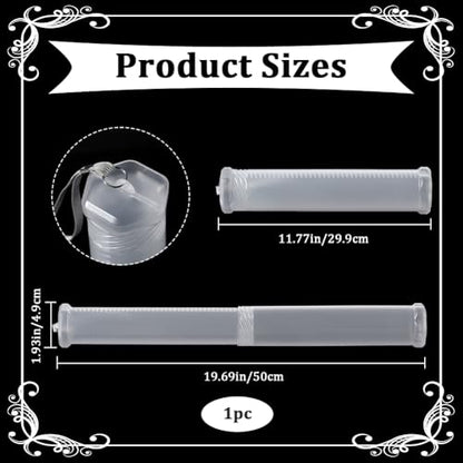 GORGECRAFT Extendable Plastic Brush Case Clear Long Paint Brushes Pen Pencil Tube Container Storage Organizer Holder with Carrying Lanyard for Paintbrush Drawing Makeup Artist Travel Supplies