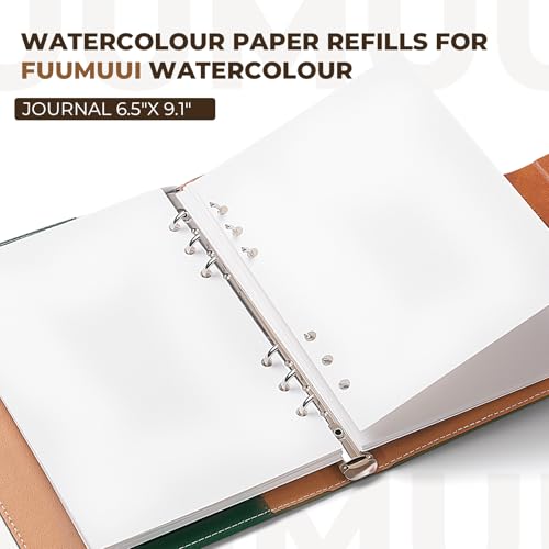 Fuumuui Watercolor Sketchbook Paper Refill - 20 Sheets 140 LB (300 GSM) Cold Pressed, Acid-Free Cotton Paper for Painting, Drawing, Art Journaling, Sketchbook As Travel Notebook - 5.6 x 8.2 inches - size: 5.6 x 8.2 inches