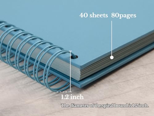 potricher 10 x 10 Inch DIY Scrapbook Photo Album 80 Pages, Blue - color: Blue, size: 10 Inch 80 Pages