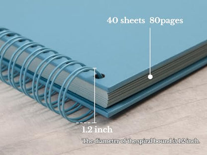 potricher 10 x 10 Inch DIY Scrapbook Photo Album 80 Pages, Blue - color: Blue, size: 10 Inch 80 Pages