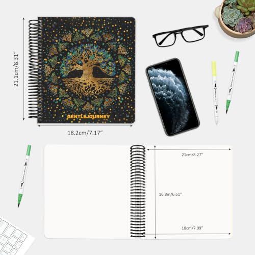 Hardcover Sketchbook,7.2" x 8.3" Spiral Bound Drawing Pad,World Tree | 150gsm(92lb)Acid-Free Thick Paper,Blank Art Journal for Adults,Artists&Beginners,Ideal for Sketching,Doodling and Mixed Media - color: world tree