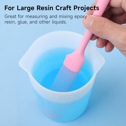 Gartful 450ml Large Silicone Measuring Cups, 15OZ Reusable Squeeze and Pour Resin Cups for Epoxy, Casting Molds, Slime, Craft Art Projects, Cup Making, Waxing, 4 Packs - size: 450ml*4