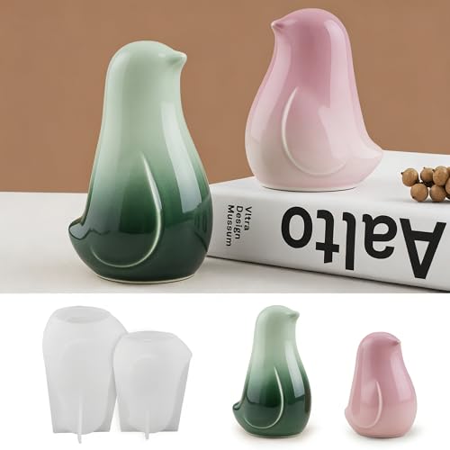 2Pcs 3D Bird Epoxy Resin Mold Pigeon Figurines Silicone Molds | Silicone Concrete Molds for Epoxy Casting, Plaster, Flowers Preservation, DIY Resin Art Crafts, Polymer Clay, Candle Making - color: Bird Resin Molds