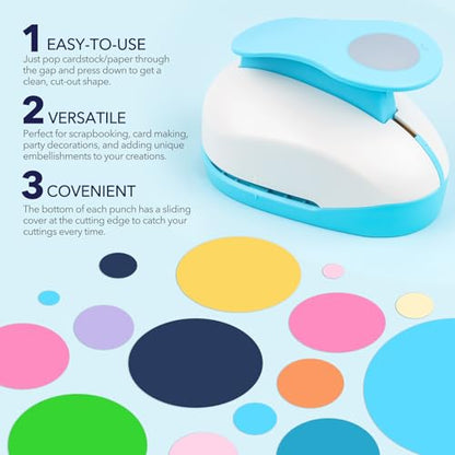 3 Inch Circle Punch, Large Circle Hole Punch, Craft Punches for Paper Crafts, Circular Cutter Tool Circles Hole Puncher Handmade Paper Craft Lever Punches for PaperCrafts DIY Crafting Scrapbooking