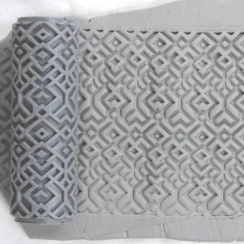Arrow Weave Clay Texture Roller 2" for Polymer Clay - color: Arrow Weave Roller, size: 2 inch