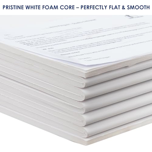 Foam Board Trifold 52 x 40 x 3/16"(5mm), Large Foam Core Poster Board | 5 Pack, Acid Free White Foamboard, Rigid Sign Board for Mounting, Framing, Backing, Display, Presentation, Prints & Art - size: 52x40 in 5 Pack