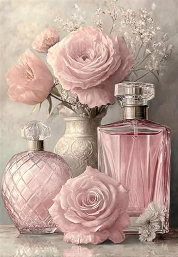 Diamond Art Kits for Adults,Pink flower Diamond Painting Kits 12 x 16in | Diamond Painting Kit - Sparkling Full Drill Design Perfect for Home Decor, Holiday Gifting, And Relaxing Crafting 12x16inch - color: DP04524