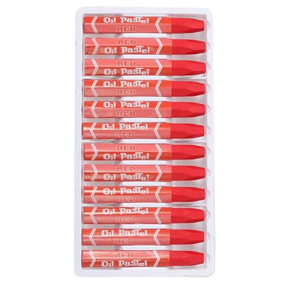 PATIKIL Red Oil Pastels, 48Pcs Soft Oil Crayons Pastels Stick Vibrant and Creamy Art Supplies Bulk for Artists Beginners Art Painting Drawing Blending Graffiti Gallery - color: Red