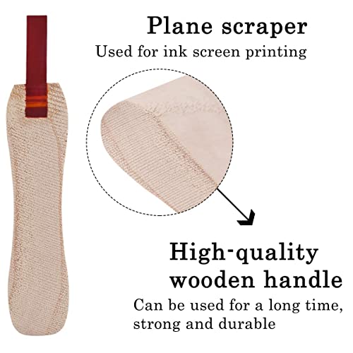 2 Pieces 2 Sizes Screen Printing Squeegee, 75 Durometer Wooden for Scraper Rubberwood Silk Print, 9.4 and 11.8 inch