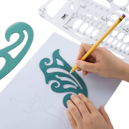 Mr. Pen- French Curve, Large Circle Template and Ellipse Template (6 Pc)