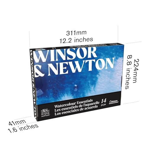 Winsor & Newton Cotman Watercolour Paint, Set of 10 x 5ml Tubes (includes 2 Brushes, Pad, Palette)
