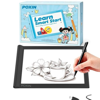 A4 Light Box for Tracing,2 Way Power Suply Drawing Pad Dimmable Brightness