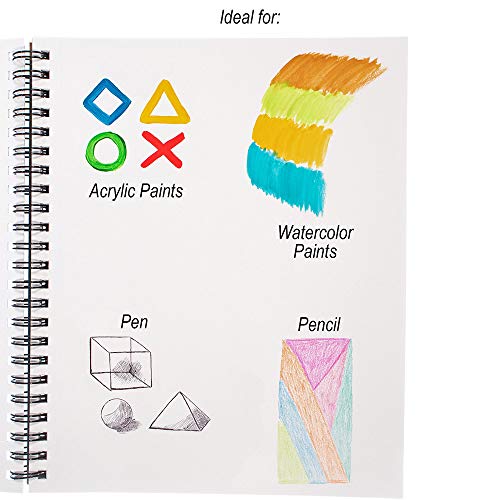 Multimedia Sketchbook – 9 X 12 Inch Sketch Pad – Heavy Weighted Paper for Multiple Art Medias – 60 Sheets of Paper – Acid Free