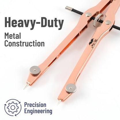 Mr. Pen- Geometry Set, 15 pcs, Rose Gold & Pink - color: Rose Gold & Pink