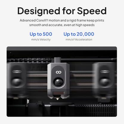 ELEGOO Centauri 2 CoreXY 3D Printer, 500mm/s High-Speed Printing with Smooth Print Quality, Full Auto Calibration, 350°C High-Temp Nozzle, 256x256x256mm Build Volume for Beginners & Makers - size: Centauri 2
