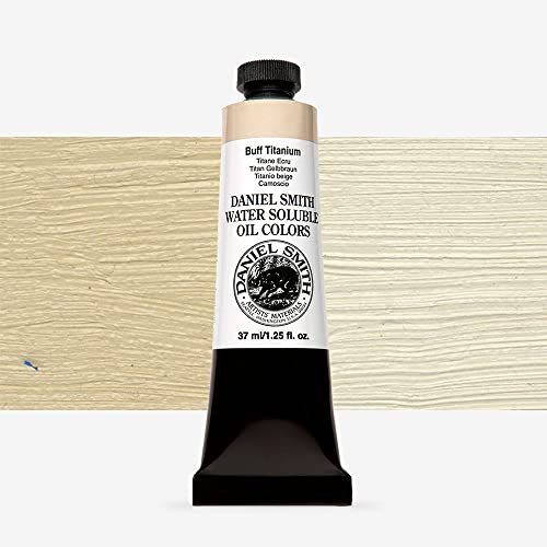 Daniel Smith 284390022 Water Soluble Oils Paint Tube, 37 ml, Buff Titanium - color: Buff Titanium