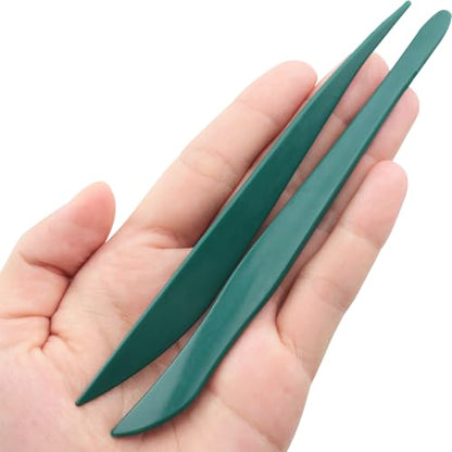 ZCZQC 1Set Clay Modeling Tool Set Plastic Sculpting Knife Wax Carving and Pottery Finishing Tools Green for Fine Carving, Pottery Art Tools