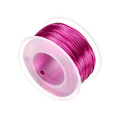 HARFINGTON 20 Gauge Aluminum Craft Wire 0.8mm 98.5ft Flexible Bendable Anodized Metal Jewelry Sculpting Wire for Jewelry Making Modelling Craft DIY, Rose Red - color: Rose Red, size: 30M x 0.8mm