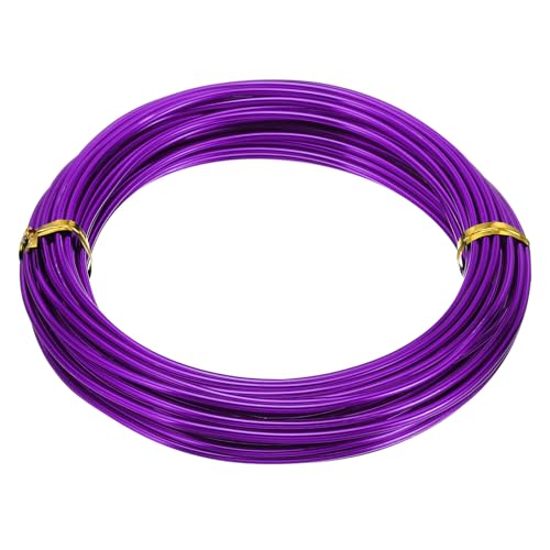 PATIKIL 32.8ft Aluminum Wire, 1pcs Jewelry Wire Aluminum Craft Wire 2mm 12 Gauge Wire Metal for Jewelry Making Beading Crafting Pendants Art, Purple - color: Purple, size: 2mm