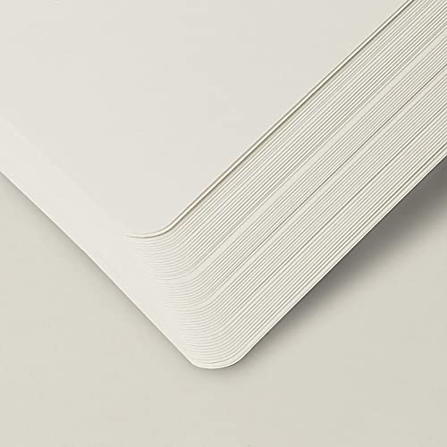 Hardcover Notebook Blank Journal Sketchbook for Drawing, Medium 5.5 by 8.4 Inch, 100 GSM Thick Paper (Green, Plain) - color: Green