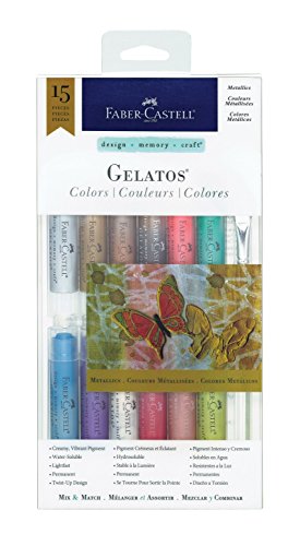 Faber-Castell Gelatos Colors Set, Metallics - Water Soluble Pigment Crayons - style: Metallics