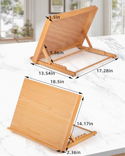 5-Position Tabletop Easel, Adjustable Angle Drafting Table Easel Drawing and Sketching Board, 18 1/2 Inches by 14 1/8 Inches - size: Large