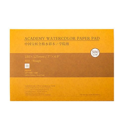MEEDEN 5"X7" Cotton Watercolor Paper Block: Rough Grain, 140lb/300gsm - color: Rough Grain, size: 5×7"