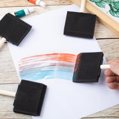 HINZIC 5Pcs 3inch Foam Paint Brushes, 2.97x6.29in, Black - size: 3 inch