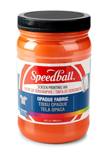 Speedball 004829 Opaque Fabric Screen Printing Ink, 32 fl. oz., Sherbet - color: Sherbet