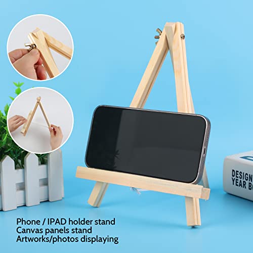 12PCS Wood Easels, 9 Inches Tabletop Easels, Art Craft Painting Easel Stand for Artist Adults Students - style: 12