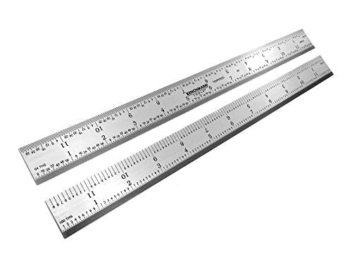 Benchmark Tools 466729 Rigid 4R 12 Inch Rigid 4R Machinist Rule with 1/8, 1/16, 1/32 and 1/64 Markings Tempered Stainless Steel with Brushed Finish Conforms to EEC-1 Accuracy Standards (1)