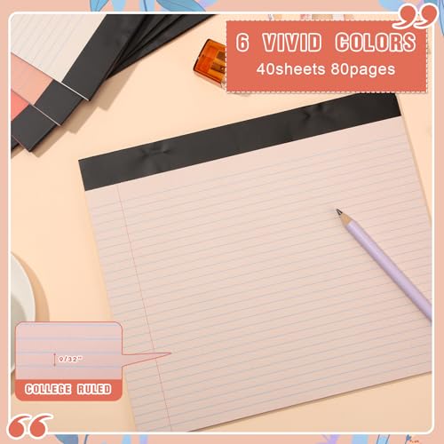 Lincia 6 Pcs Legal Pads Landscape Notebook, Gradient Orange - color: Gradient Orange