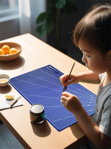 New A3 Double Side Craft Cutting Mat Cutting Board Sewing Pad Artist Carving Tools Handmade Crafts DIY Props (Blue) - color: Blue