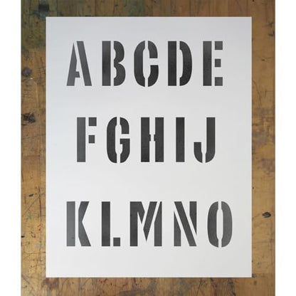 Stencil1 Industrial Font Stencil 1/4" Alphabet Letters Painting Art Craft - style: 1/4" Letters