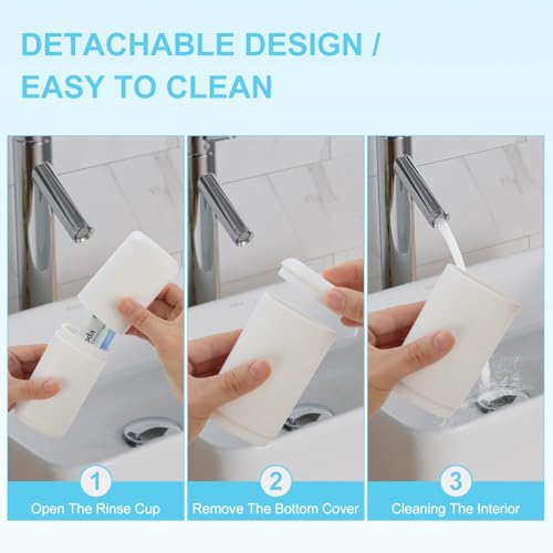 Travel Toothbrush and Toothpaste Case, 2 in 1 Gray Toothbrush Holder and Rinse Cup, Large Capacity Toothbrush Cup with Cover, Portable Toothbrush Holder for Traveling, Camping, Trip - 2PCS - color: Gray