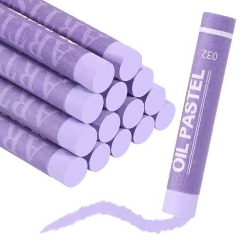 MECCANIXITY Soft Oil Pastels, Oil Pastel Crayons Vibrant Color Blendable Art Supplies for Painting Drawing Blending Painting Artists Beginners Professional(Light Purple, Pack of 16) - color: Light Purple