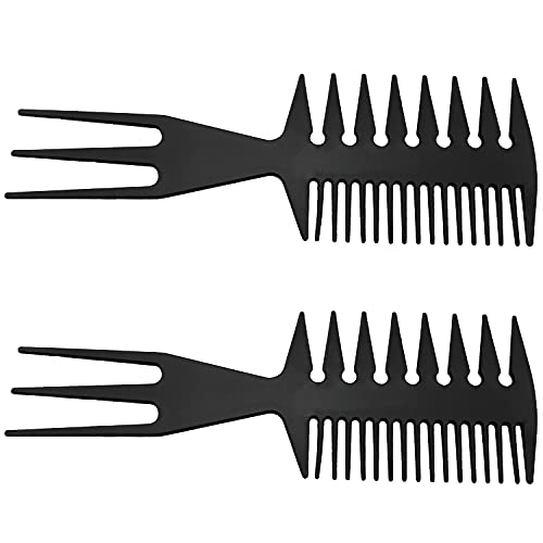 LQ Industrial 2-Piece 3-in-1 Water Marbling Comb - Professional Double-Sided Plastic Children's Painting Comb - Ebru Art Tool