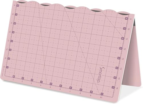 18"x12" Self Healing 3 Layer Folding Cutting Mat, Non-slip Non-reflective, Great for Crafts, Quilting, Sewing, Scrapbooking Molandi Pink (Molandi Pink)